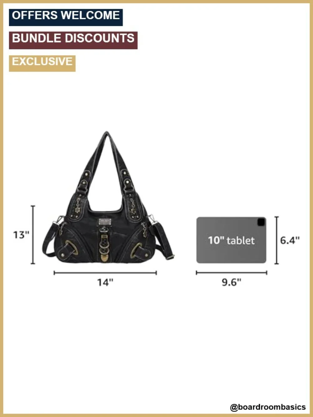 Washed PU Leather Hobo Satchel Convertible Shoulder Bag Large
